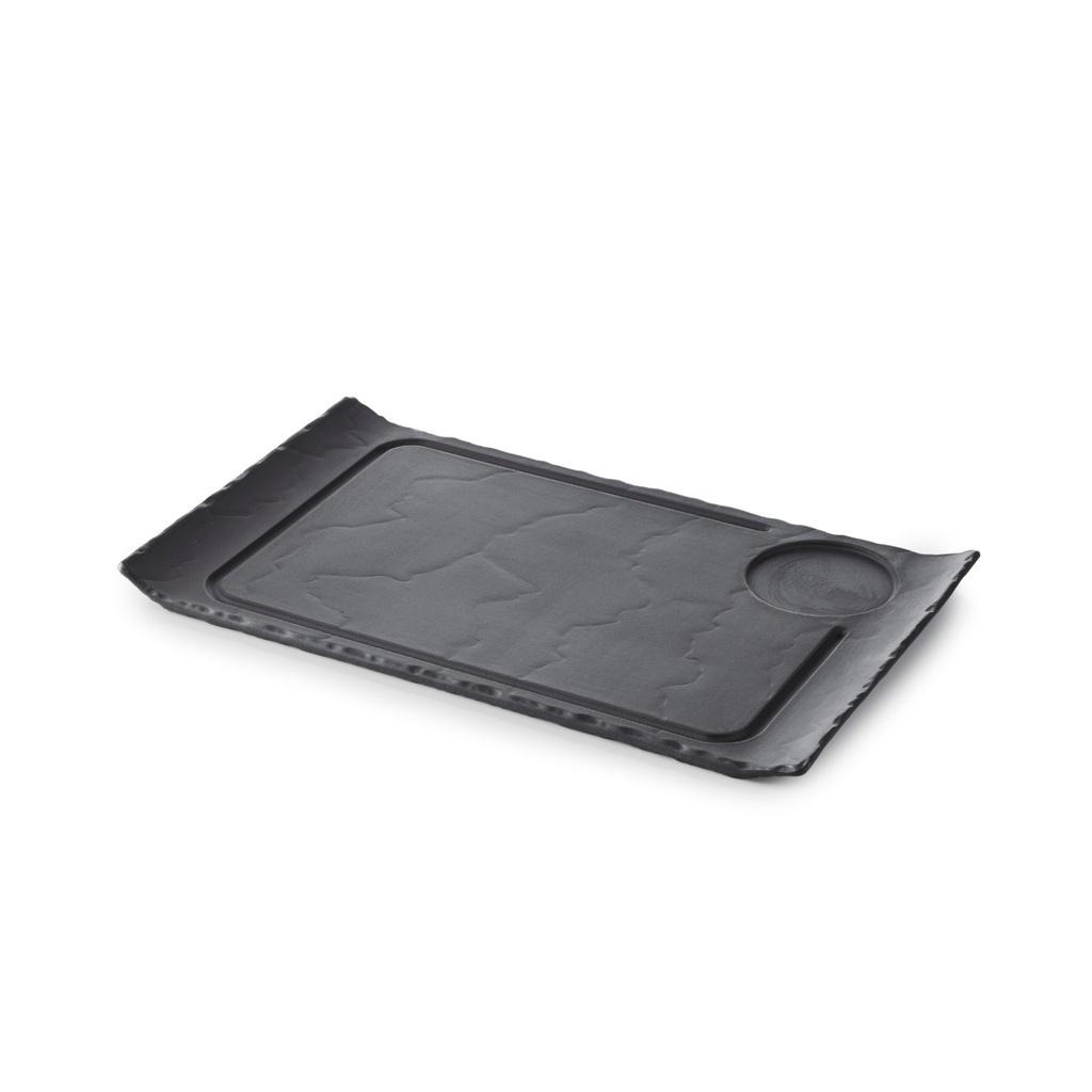 Bord burger met opstaande rand 33.0x20.0cm Basalt Revol