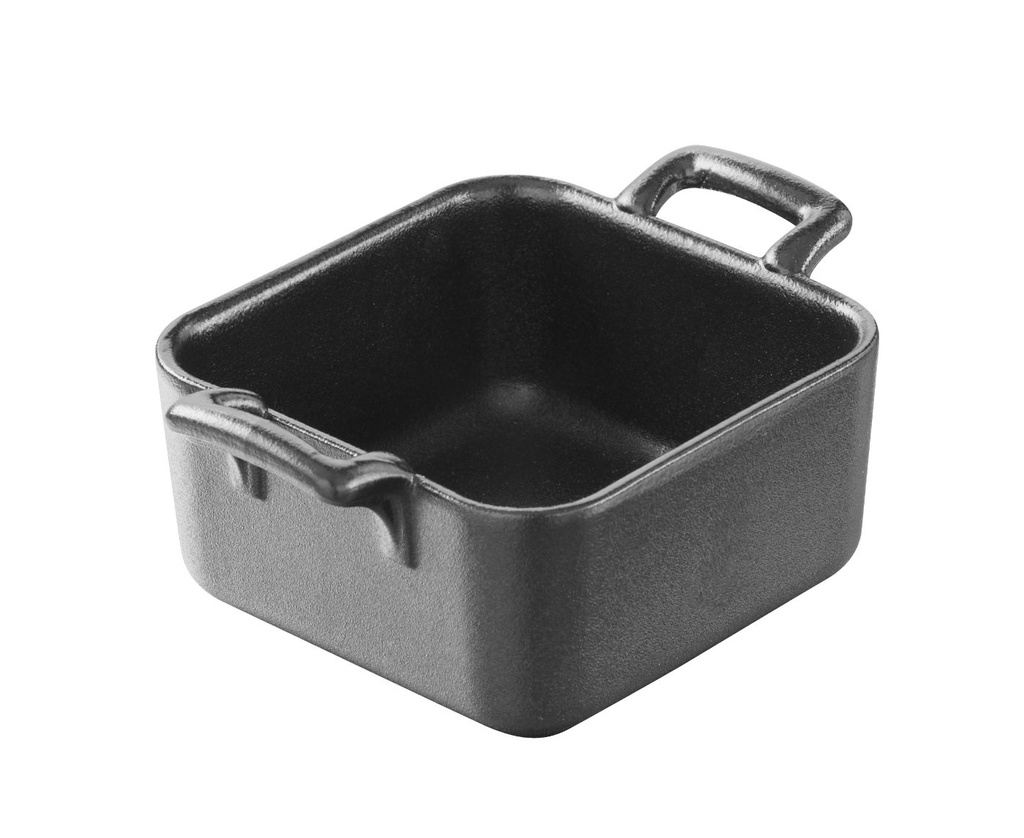 Ovenschaaltje vierkant 7.0x7.0cm 8.0cl Belle Cuisine cast iron black Revol