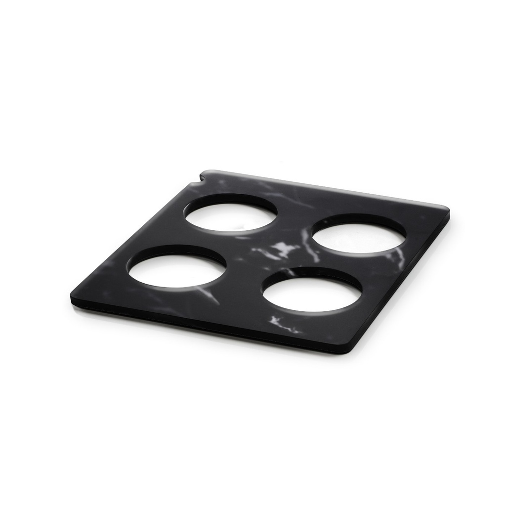 Serveerplateau met 4 uitsparingen voor karaf GN 1/2 32.5x26.5x(h)1.0cm En Scène black marble Revol