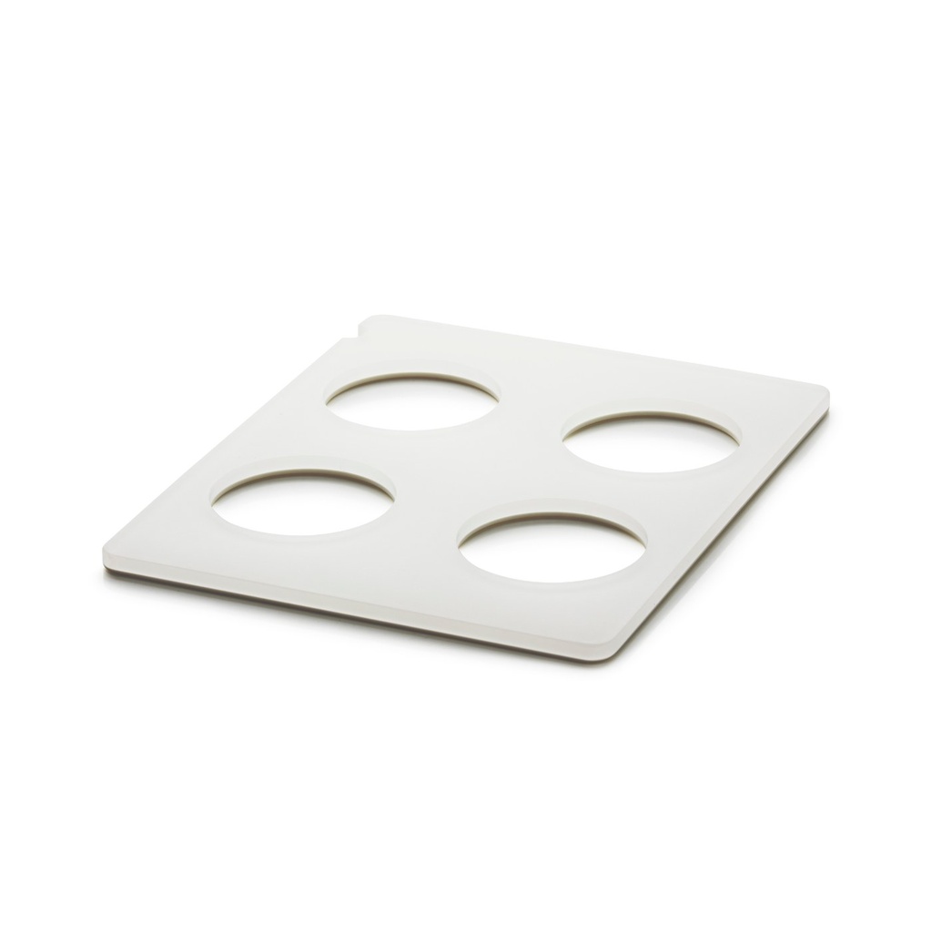 Serveerplateau met 4 uitsparingen voor karaf GN 1/2 32.5x26.5x(h)1.0cm En Scène white Revol