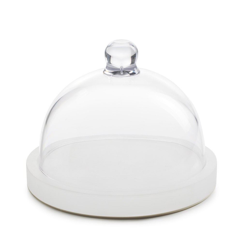Podium broodbord met cloche 18.0cm Mealplak Ice white Revol