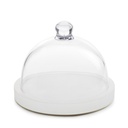 Podium broodbord met cloche 18.0cm Mealplak Ice white Revol