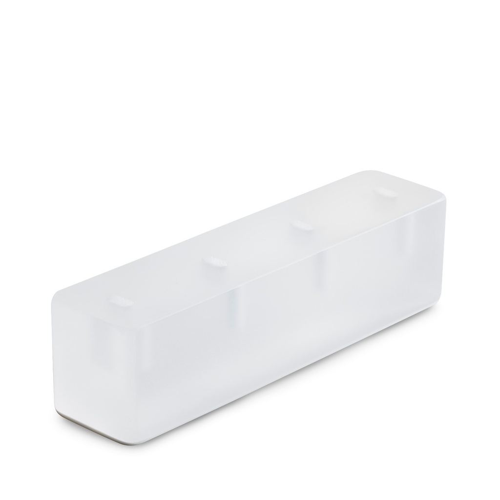 Serveerblok bricks met 4 gaten ijsstokje 16.5x4.0x(h)4.0cm Mealplak Ice white Revol