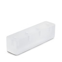 Serveerblok bricks met 4 gaten ijsstokje 16.5x4.0x(h)4.0cm Mealplak Ice white Revol