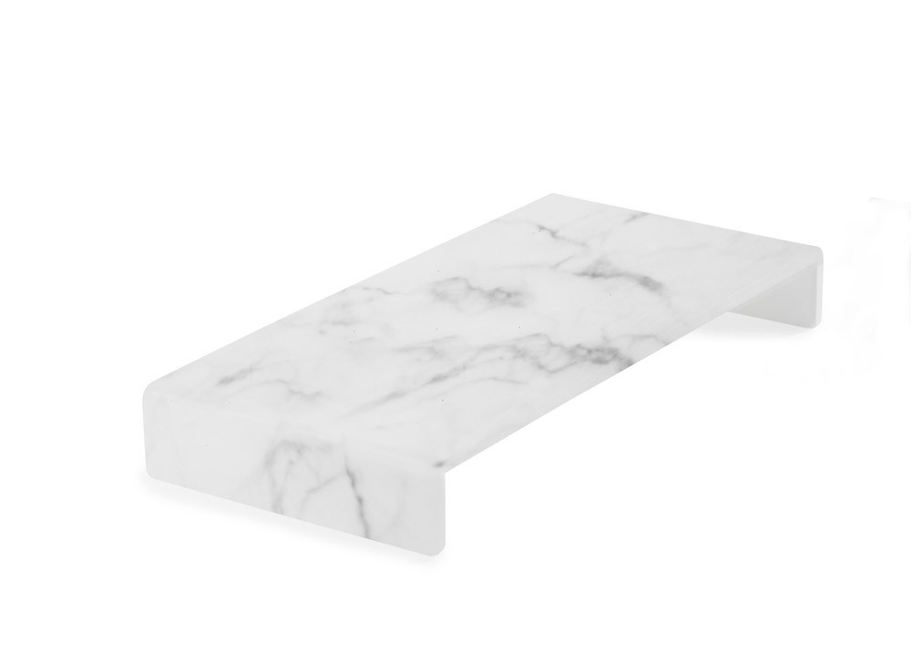 Buffetverhoger rechthoek 39.5x19.5x(h)5.0cm Mealplak Sweety white marble Revol