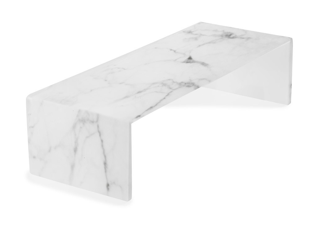 Buffetverhoger rechthoek 49.5x19.5x(h)12.0cm Mealplak Sweety white marble Revol