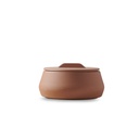 Kom met deksel 13.5cm Contre-Jour mocha brown unglazed ochre Revol