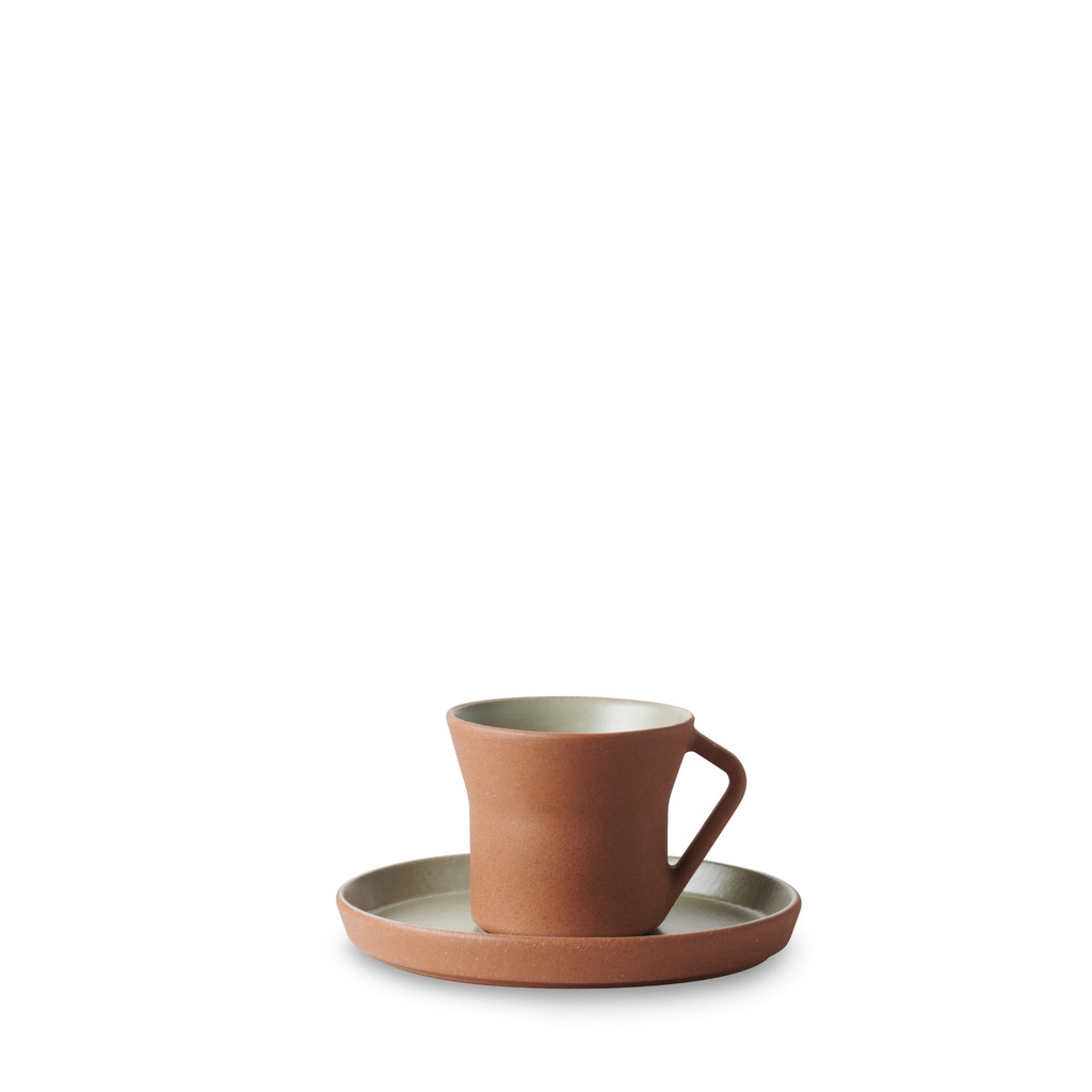 Kop en schotel espresso 8.0cl Contre-Jour almond green Revol