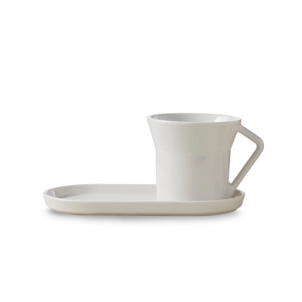 Kop en schotel thee 20.0cl Contre-Jour alabaster white Revol