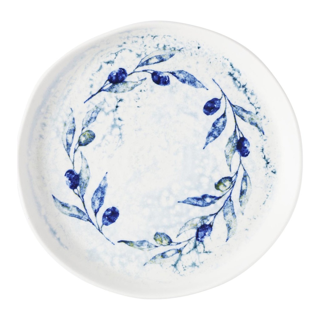 Bord plat coupe organic 21.5cm Inked Fresco Grove Blue Churchill