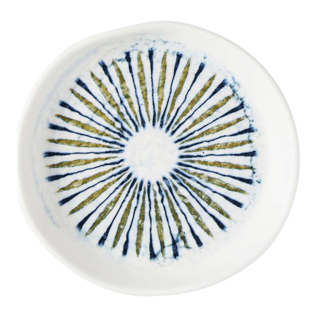 Bord plat coupe organic 14.0cm Inked Fresco Shoal Blue Churchill