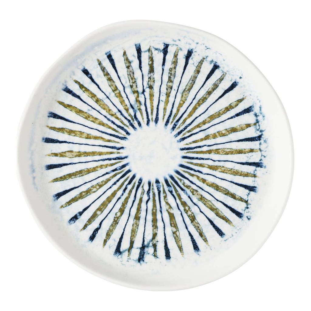 Bord plat coupe organic 21.5cm Inked Fresco Shoal Blue Churchill