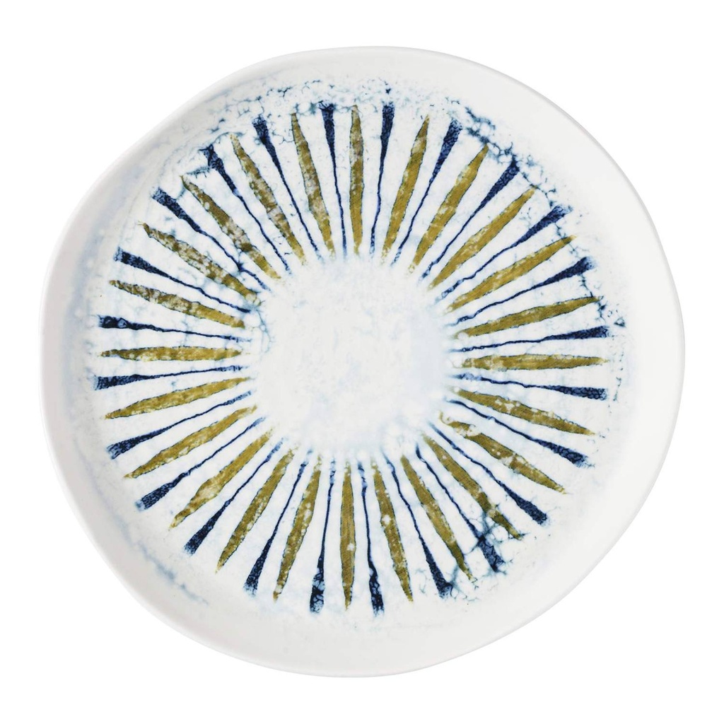 Bord plat coupe organic 25.5cm Inked Fresco Shoal Blue Churchill