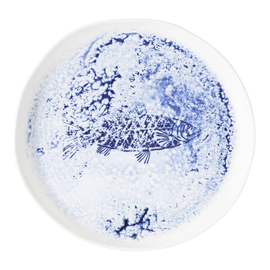 Bord plat coupe organic 28.0cm Inked Fresco Pisces Blue Churchill
