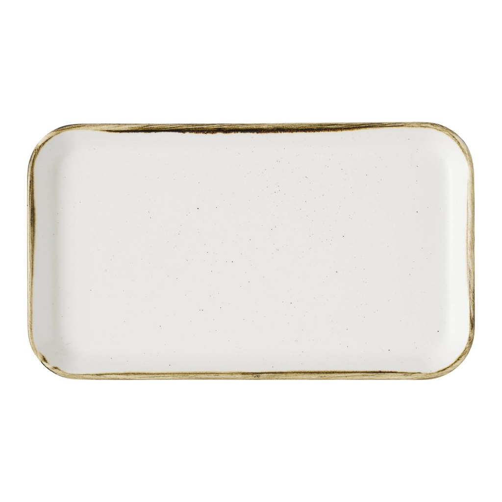 Schaal rechthoek Tor 26.0x15.0cm Stonecast Barley White Churchill