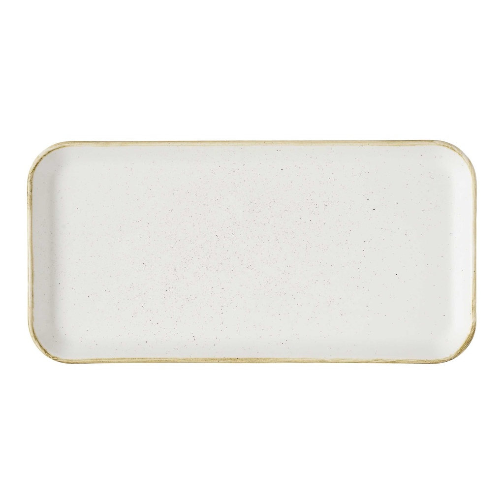 Schaal rechthoek Tor 30.0x15.0cm Stonecast Barley White Churchill