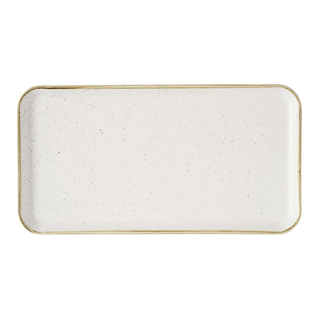 Schaal rechthoek Tor 35.0x18.0cm Stonecast Barley White Churchill