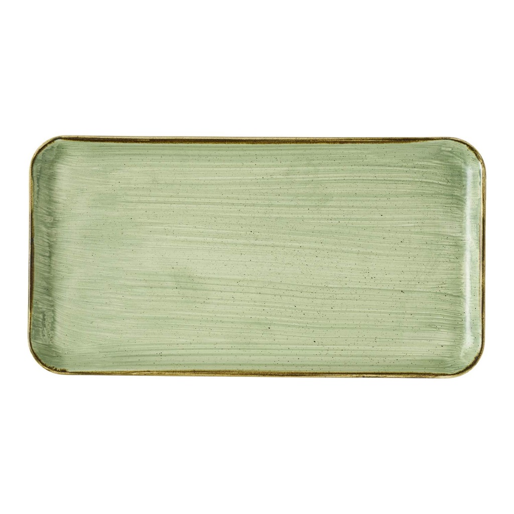 Schaal rechthoek Tor 35.0x18.0cm Stonecast Sage Green Churchill