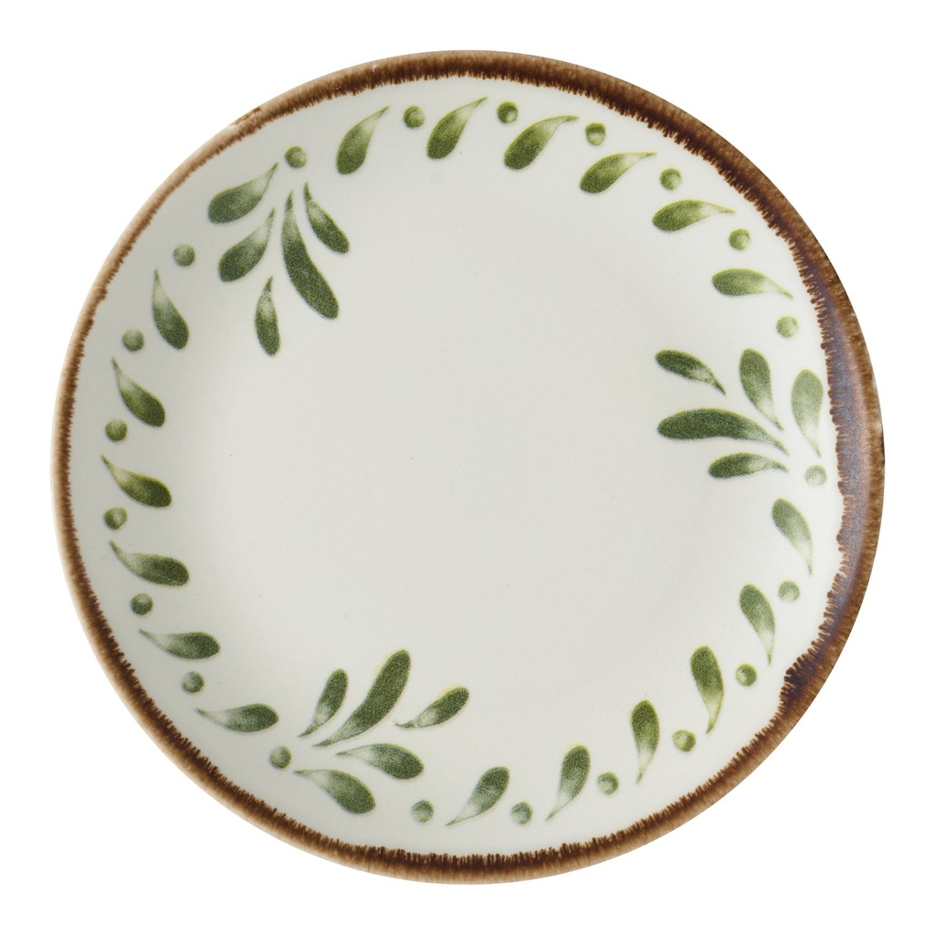 Bord plat coupe 16.5cm Harvest Mediterranean Green Dudson