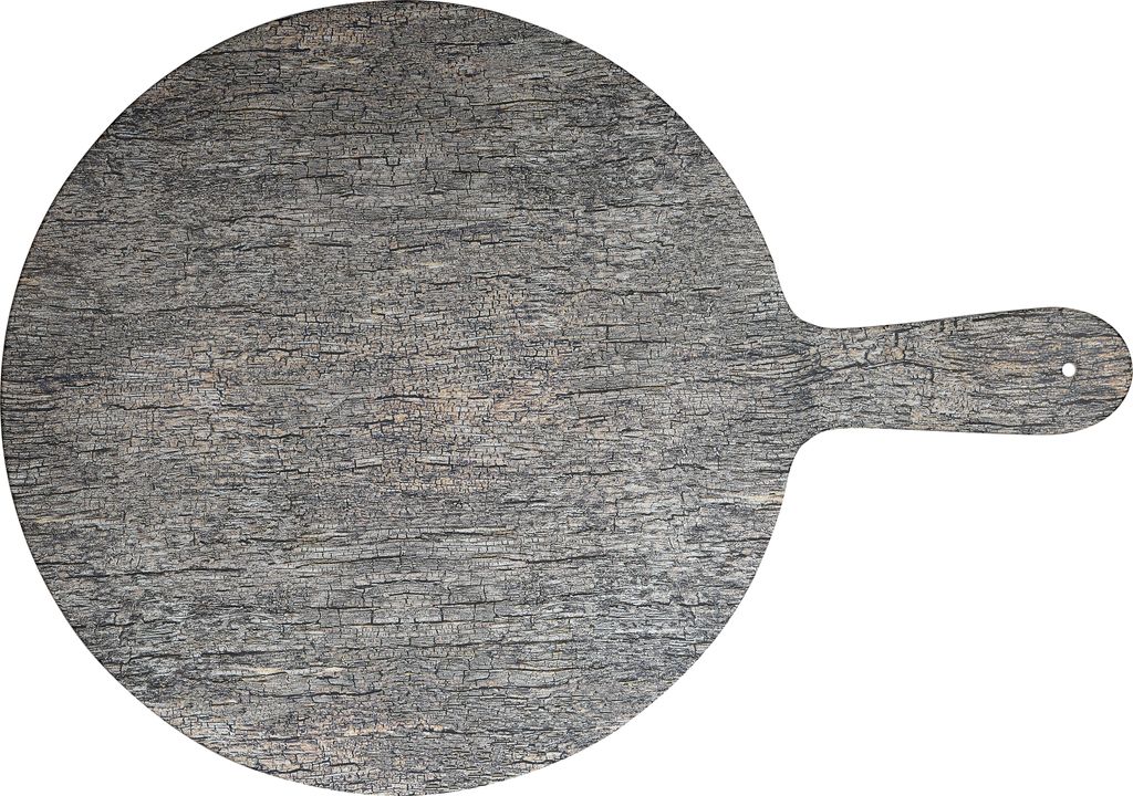Plank rond met handvat 45.0x32.0cm Melamine Paddles Distressed Wood Churchill