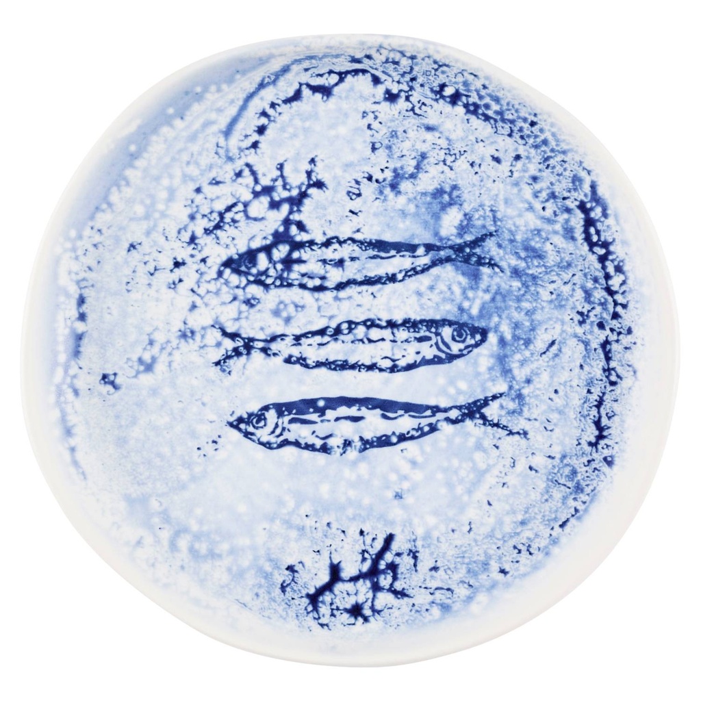 Bord plat coupe organic 21.5cm Inked Fresco Pisces Blue Churchill