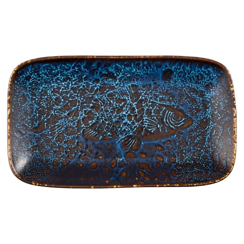 Schaal rechthoek 22.0x13.0cm Inked Fresco Cascade Blue Churchill