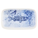 Schaal rechthoek 22.0x13.0cm Inked Fresco Pisces Blue Churchill