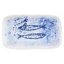 Schaal rechthoek 26.0x15.0cm Inked Fresco Pisces Blue Churchill