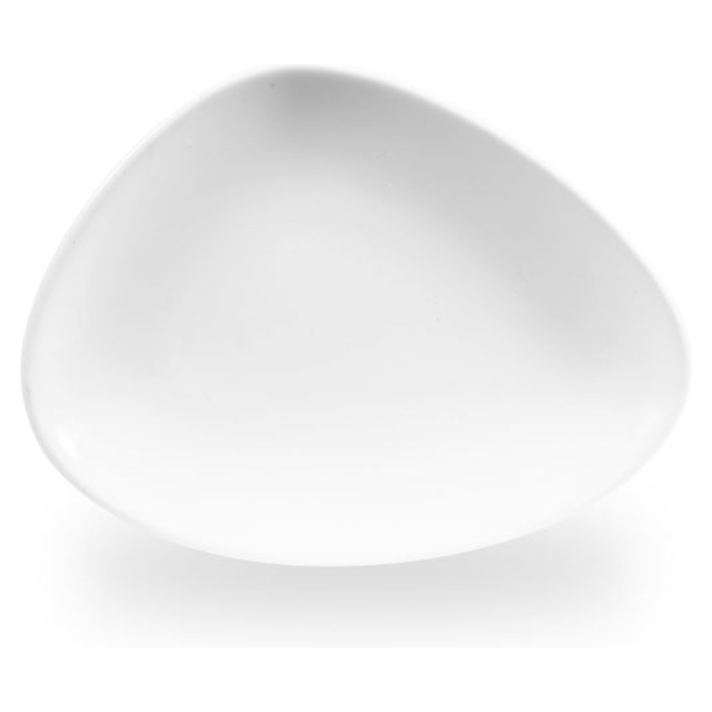Bord plat driehoek 20.0x15.0cm Lotus White Churchill