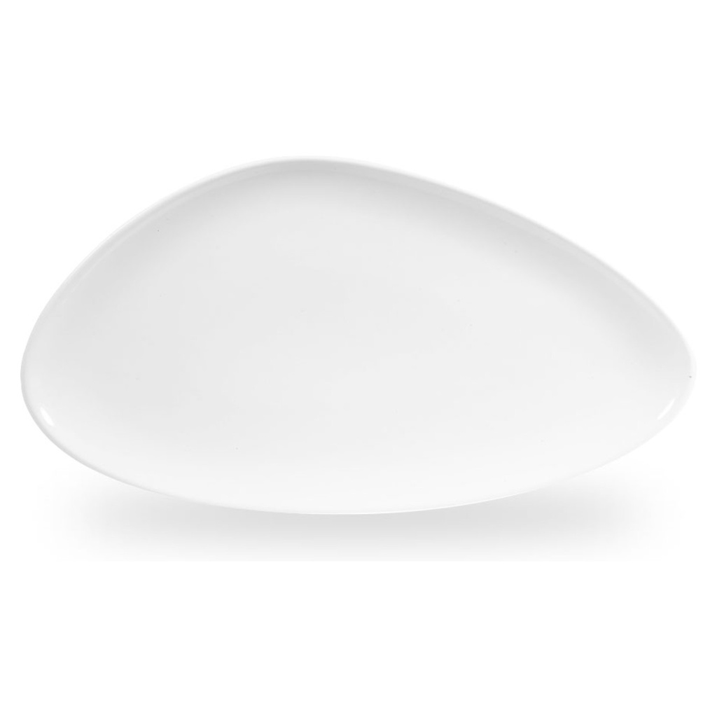 Bord plat driehoek 35.5x18.8cm Lotus White Churchill