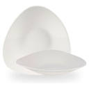 Kom driehoek 21.0x21.0cm 41.0cl Lotus White Churchill
