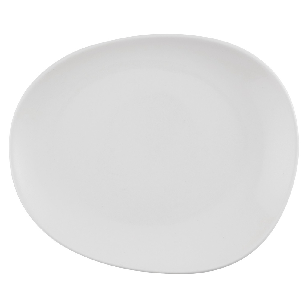 Bord plat coupe organic 21.0x17.6cm Opal White Churchill