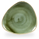 Bord plat driehoek 24.5cm Stonecast Samphire Green Churchill