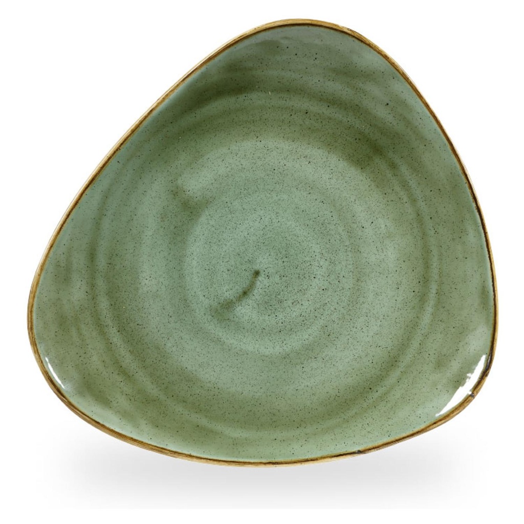 Bord plat driehoek 28.5cm Stonecast Samphire Green Churchill