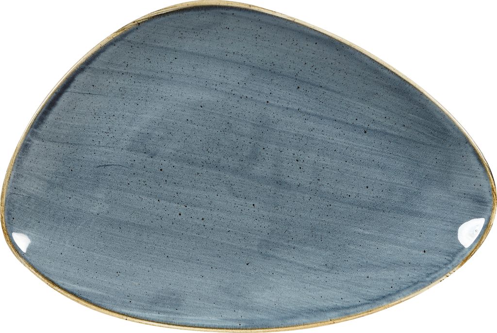 Bord plat driehoek 30.4x20.5cm Stonecast Blueberry Churchill