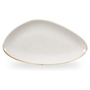 Bord plat driehoek 35.5x18.8cm Stonecast Barley White Churchill