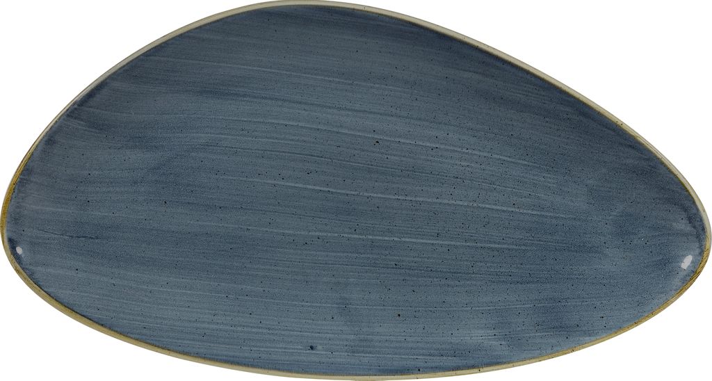 Bord plat driehoek 35.5x18.8cm Stonecast Blueberry Churchill