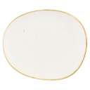 Bord plat coupe organic 18.5x15.5cm Stonecast Barley White Churchill