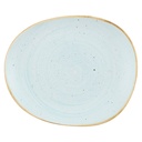 Bord plat coupe organic 18.5x15.5cm Stonecast Duck Egg Churchill