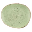 Bord plat coupe organic 18.5x15.5cm Stonecast Sage Green Churchill