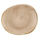 Bord plat coupe organic 18.5x15.5cm Stonecast Truffle Churchill