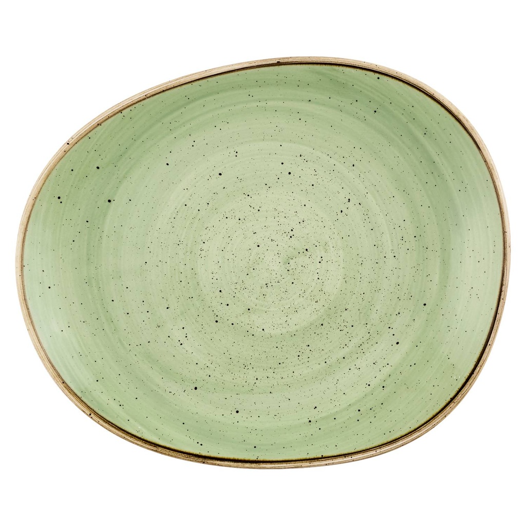 Bord plat coupe organic 21.0x17.6cm Stonecast Sage Green Churchill