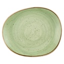 Bord plat coupe organic 21.0x17.6cm Stonecast Sage Green Churchill