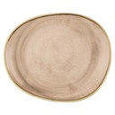 Bord plat coupe organic 21.0x17.6cm Stonecast Truffle Churchill