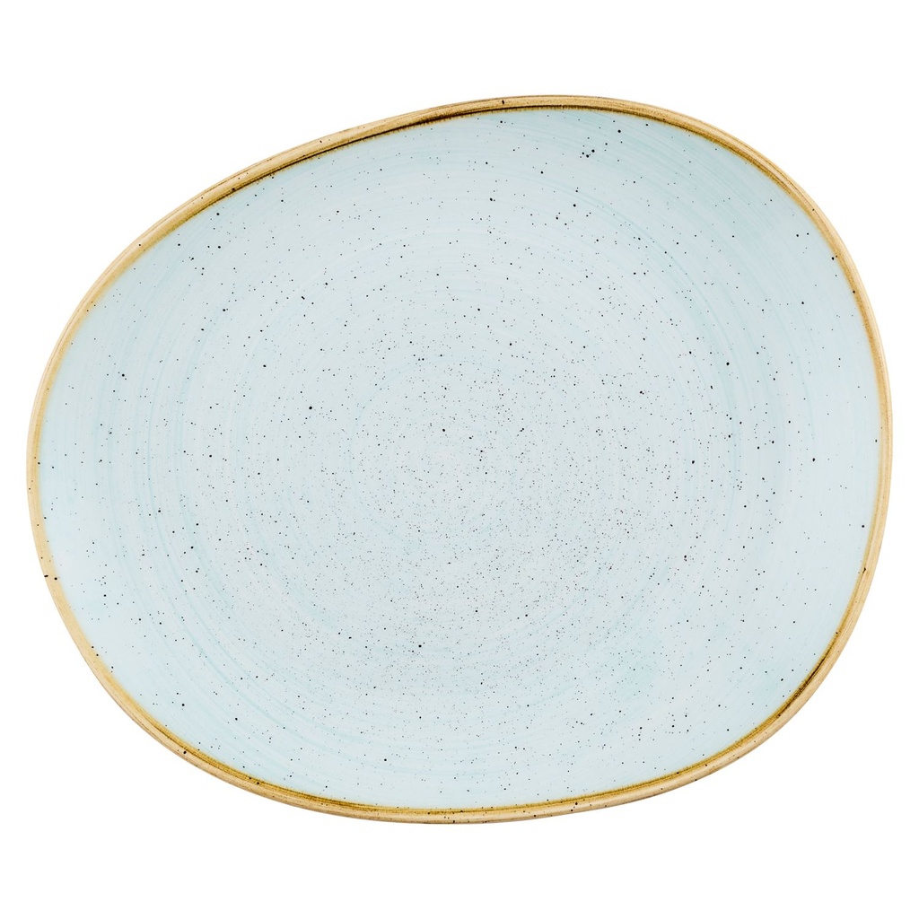 Bord plat coupe organic 26.0x21.8cm Stonecast Duck Egg Churchill