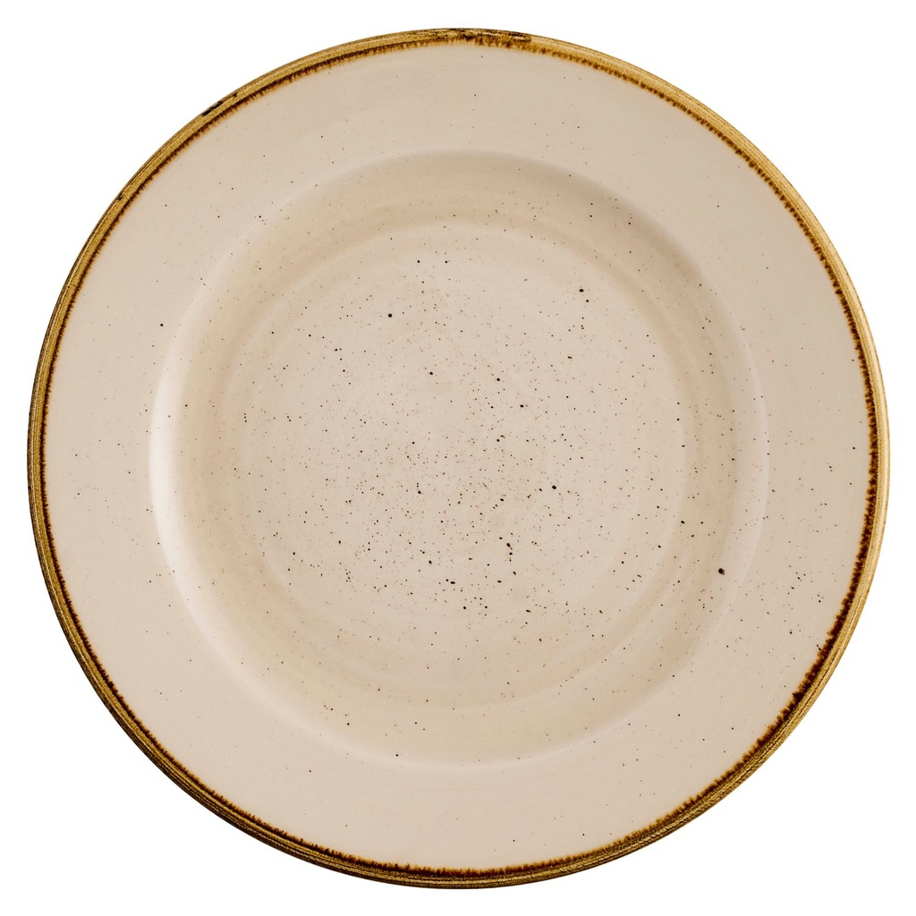 Bord plat met rand 21.0cm Stonecast Nutmeg Cream Churchill