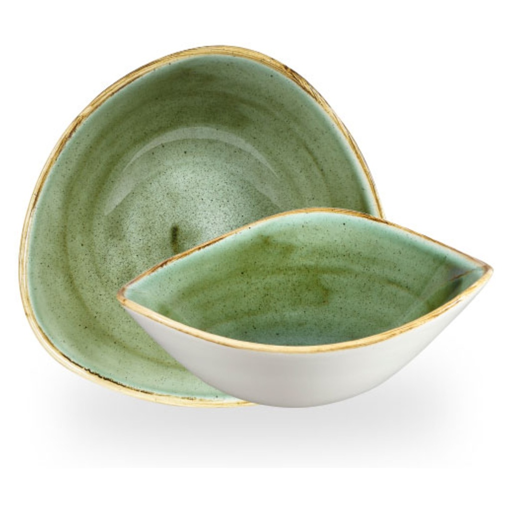 Kom driehoek 15.3cm 26.0cl Stonecast Samphire Green Churchill