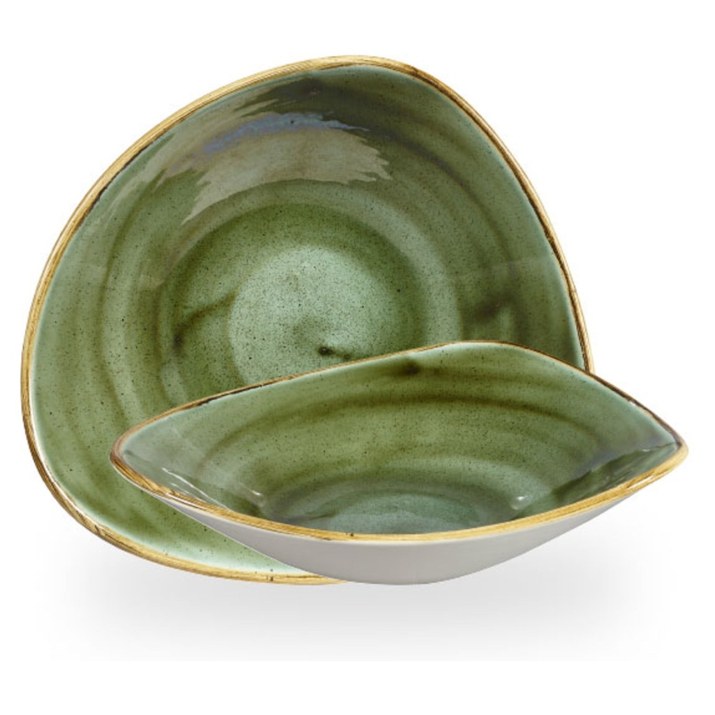 Kom driehoek 18.5cm 37.0cl Stonecast Samphire Green Churchill