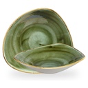Kom driehoek 23.5cm Stonecast Samphire Green Churchill