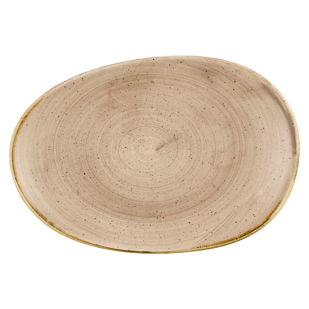 Schaal organic 34.5x23.5cm Stonecast Truffle Churchill